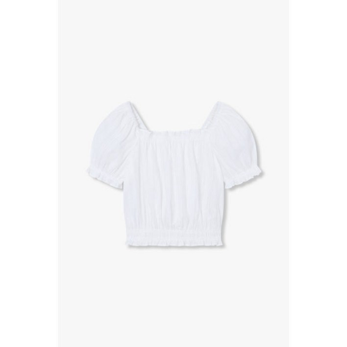 gcut 지컷 7255260108 스퀘어 넥 셔링 블라우스