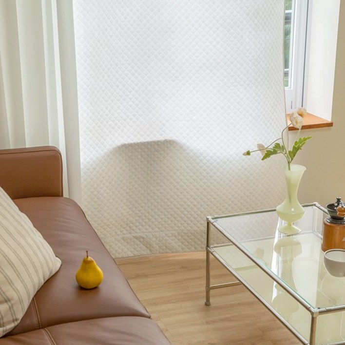 바자르 더 웜 난방 방한 고주파 누빔 커튼 1장