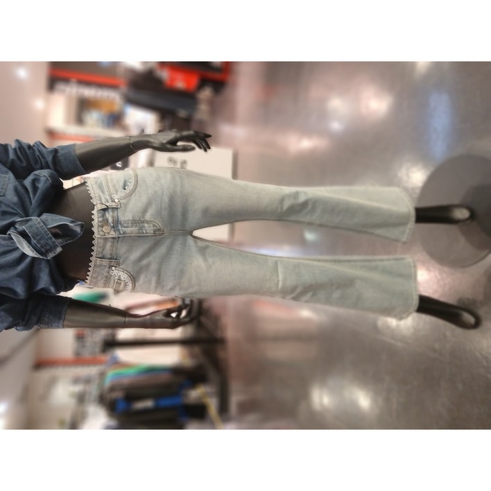 잠뱅이 2026봄 여자 연청 레이스 포인트 스판 부츠컷 청바지AQ1DNE1620