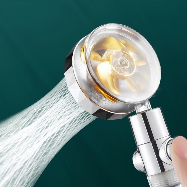 파워수압 수압상승 정수필터 샤워기 원터치 온오프 헤드각도 조절 샤워기 1개, 실버, 1개