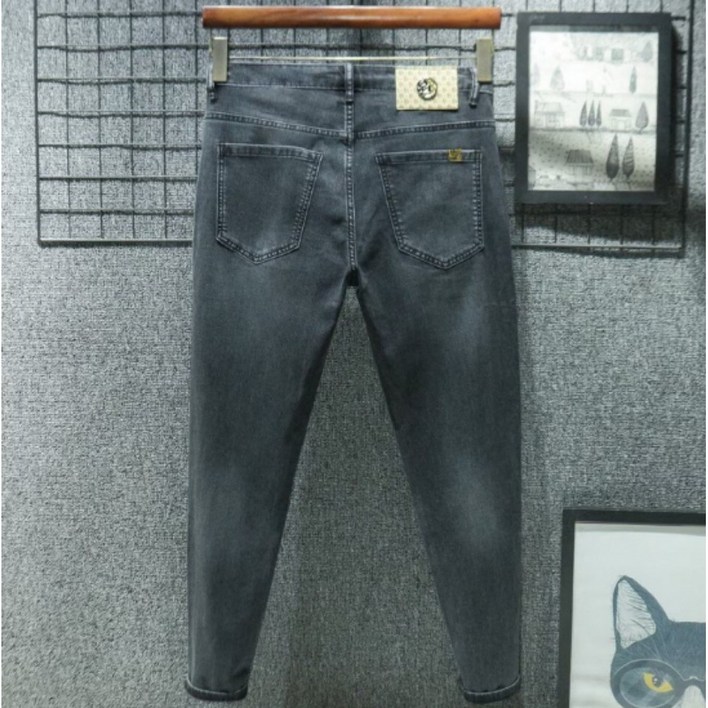 밴딩 테이퍼드 청바지 컷팅진