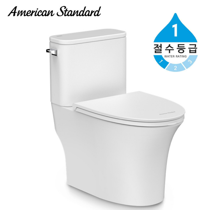 아메리칸스탠다드 양변기 초이스 초절수 투피스 치마형 양변기 설치부속 및 무소음 시트 포함 C310000A  C410000T