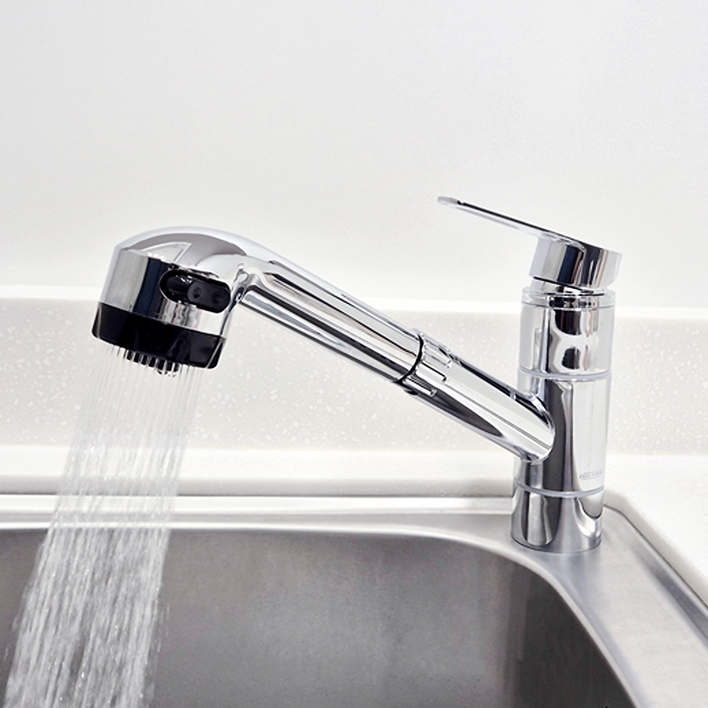 로딘 국산 주방 씽크대수전 원홀 수도꼭지 핸디형 ODIN108, 1개