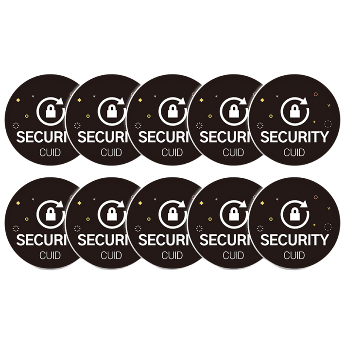 아파트 공동현관 도어락 복사 등록 CUID 스티커 태그 MCT 출입문, 10개, CUID 태그 블랙 No.80P