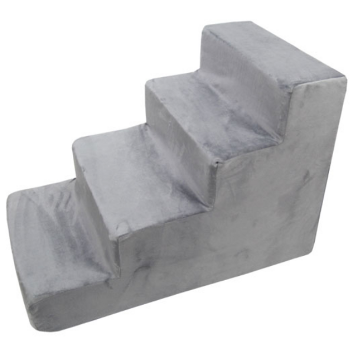 8deco 강아지 계단, 극세사 그레이, 1개