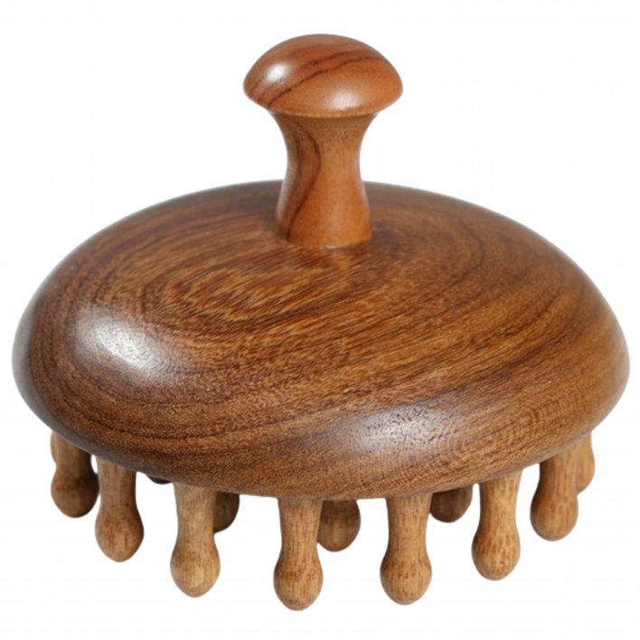 원목 머리 마사지 두피 마사지기 괄사 경락 천연 헤어