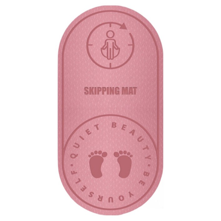 써니요가 두꺼운 요가 줄넘기 매트 층간소음 방지 실내 운동 점핑 매트, 핑크, 1개