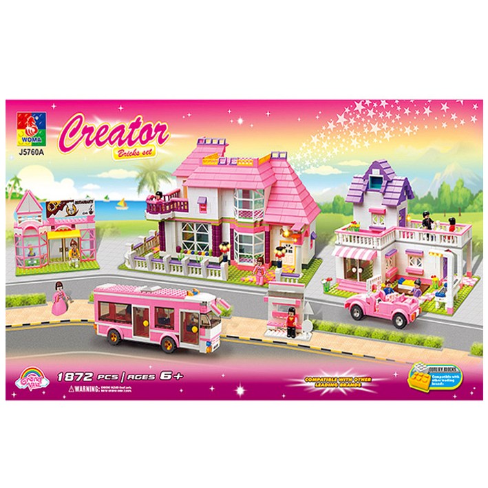 맘스아이 해피 블럭 리조트 1872p J5760A, 혼합색상, 1세트