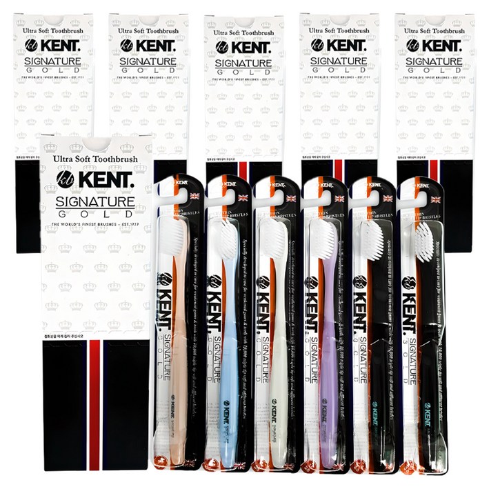 켄트 시그니처골드 초극세모칫솔, 6개입, 6세트