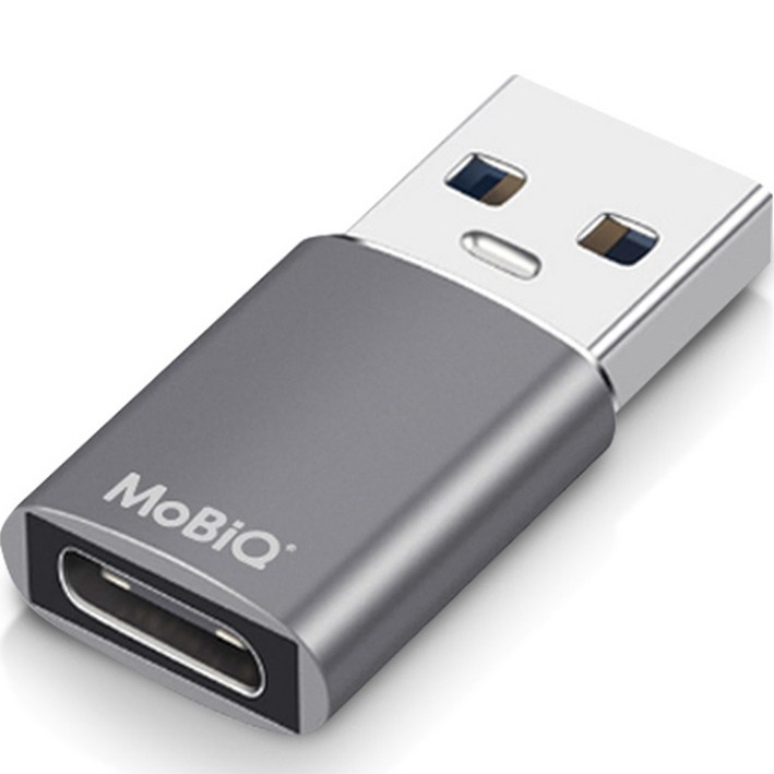 모비큐 A 타입 USB 3.2 to C타입 변환 OTG 10Gbps 고속 젠더 스페이스 그레이, EMATCP1P