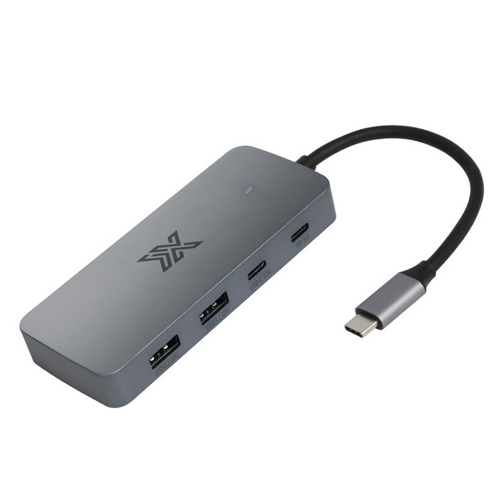 IX 7in1 USB C타입 멀티 허브 7포트 IX-U31M7-8K, 그레이