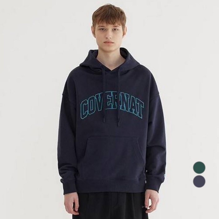 커버낫 남녀공용 아치 로고 드롭핏 후드티