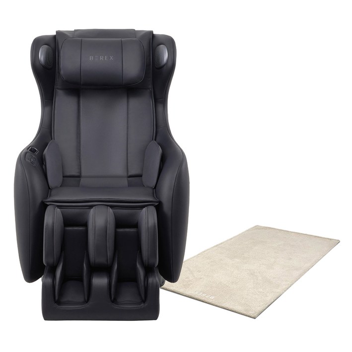 코웨이 비렉스 안마의자 마인플러스 + 러그 세트 방문설치, MC-B02, 잉크 블랙