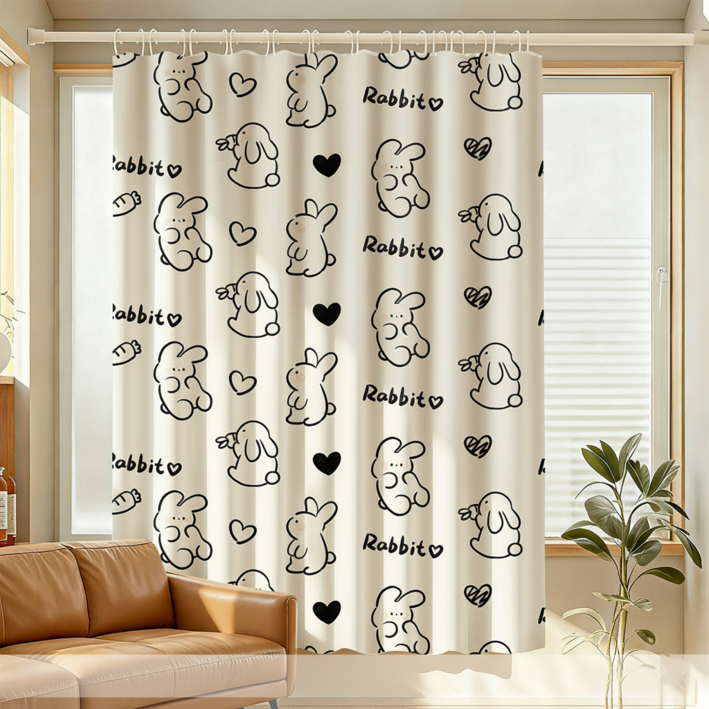 미미솔레 이중 레이스 암막커튼 고리형