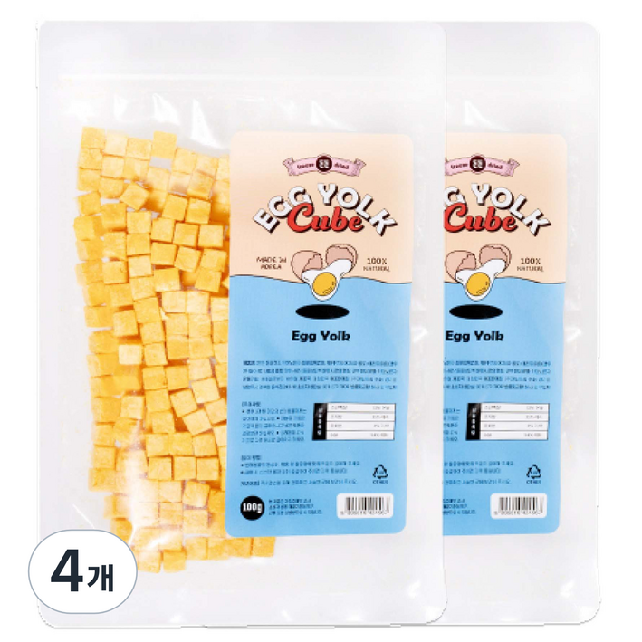 든든 반려동물 동결건조 간식, 4개, 100g, 노른자