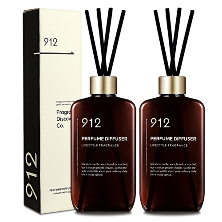 912 퍼퓸 디퓨저 2p + 리드스틱 8p, 화이트 블랑, 250ml, 1세트