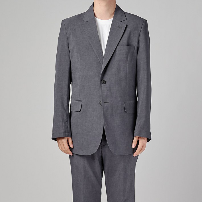 카포넬 남성용 린넨 데일리 플랩포켓 투버튼 수트 CU3003