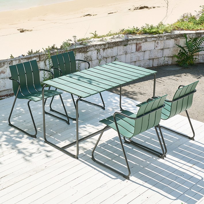 웰퍼니쳐 루나리스 라운드 인테리어 야외 테이블 4인 세트 방문설치