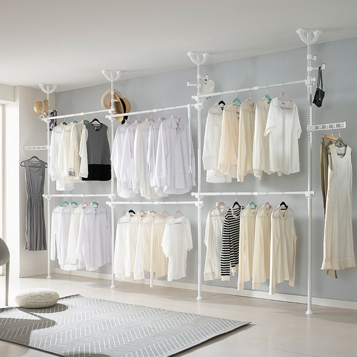 이지온 드레스룸 행거 EOC406, 화이트