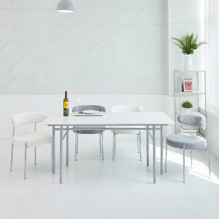 하덱스가구 테오 칸스톤 4인용 식탁 1400 12T 엔지니어드스톤 대리석