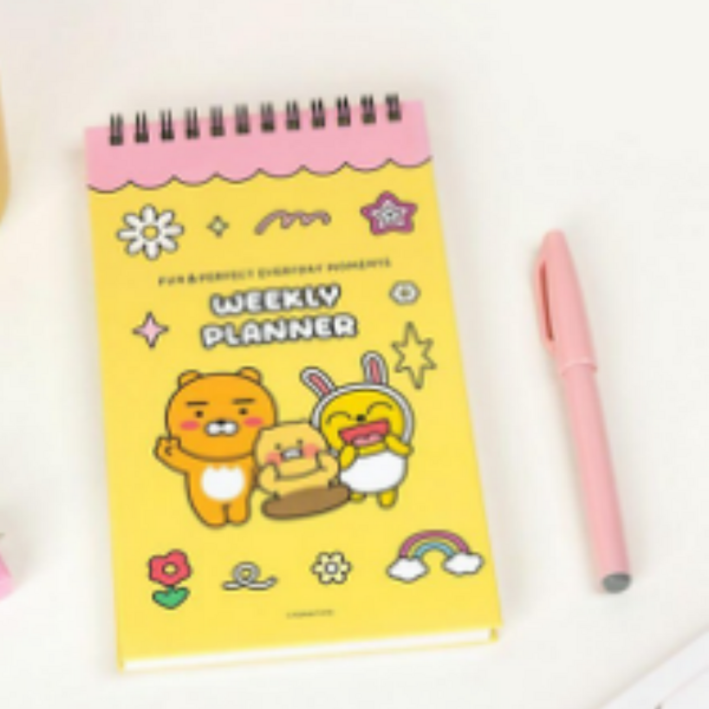 [카카오프렌즈 세이치즈 세로형 위클리 플래너] 위클리플래너 다이어리플래너 데일리플래너 하루플래너 화이트플래너 스터디플래너 플래너 공부플래너 주간플래너 굿노트플래너 스케줄러