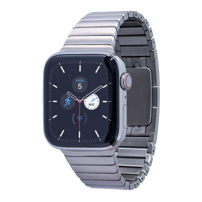 비브 애플워치 링크 브레이슬릿 메탈 스트랩, 실버, 1개