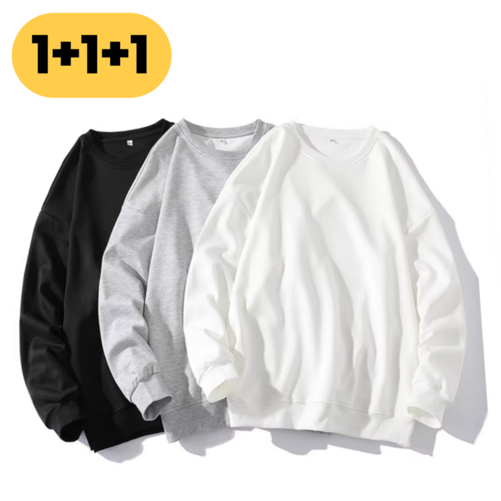 3장세트 헤이싱크 남녀공용 무지 맨투맨