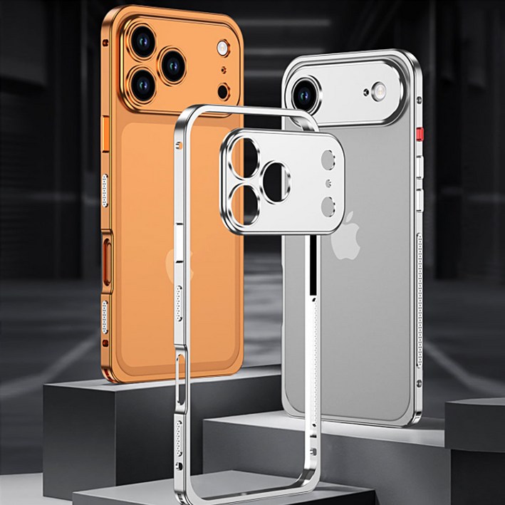 아이폰 17 16 15 14 13 프로 맥스 에어 메탈 카메라보호 슬림 하드 테두리 범퍼 케이스