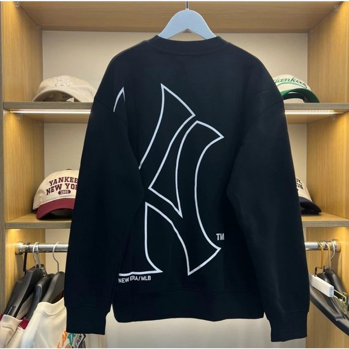 뉴에라 MLB 뉴욕 양키즈 빅 로고 맨투맨 스웨터 블랙 13330099