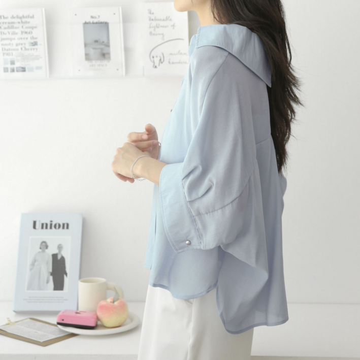 엣지룸 루즈핏 여름 블라우스