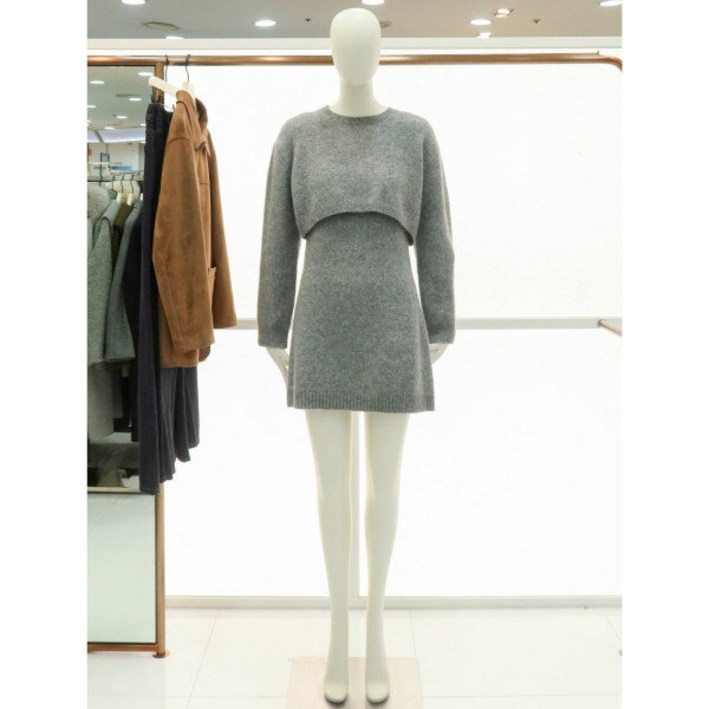 씨씨콜렉트 여성 미니 원피스 데일리 기본 직장인 레이어드 니트 원피스E244KSE147그레이DGDH2247735