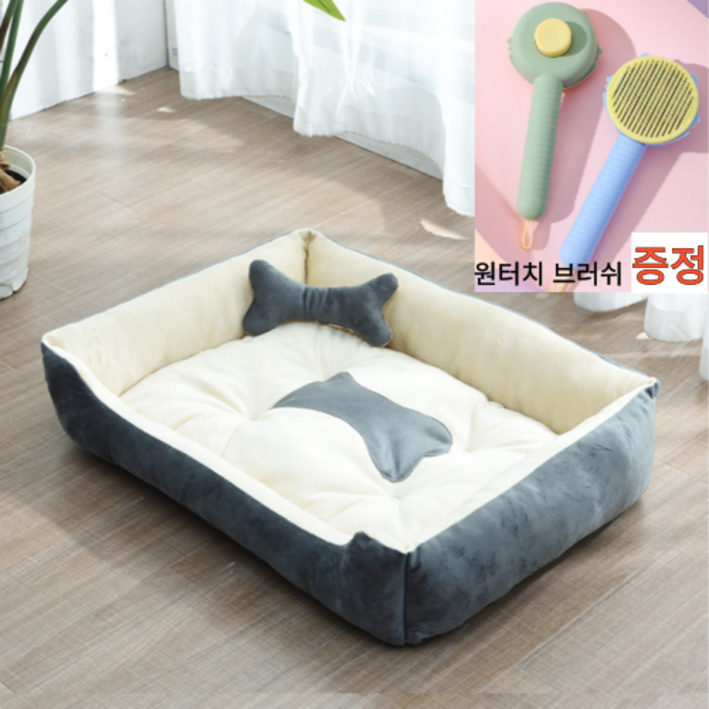 밸류플로우 반려동물 마약 방석, 1개, 그레이