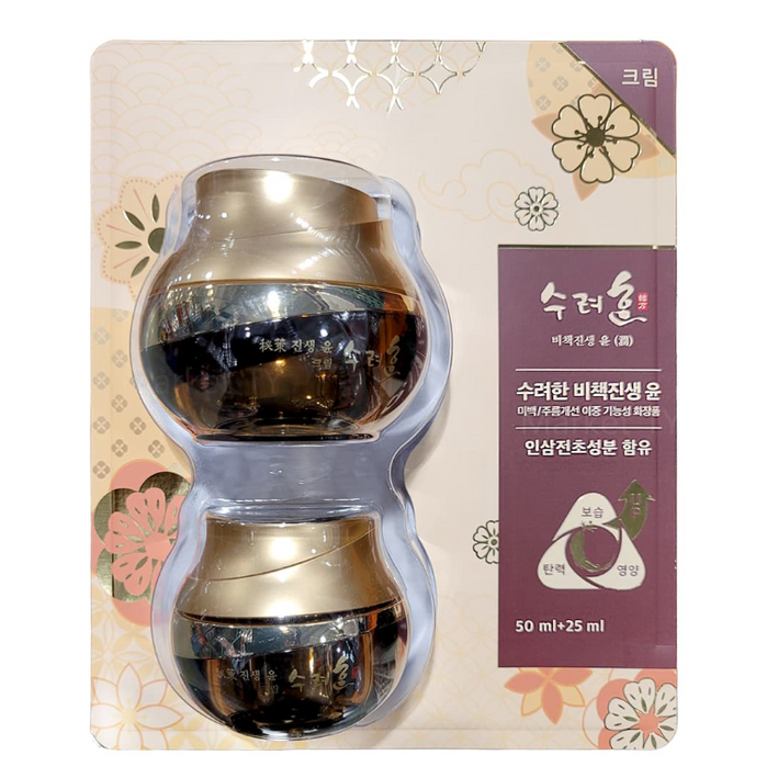 수려한 비책진생 윤 크림 50ml 25ml  고보습 수분 주름개선 기능성 , 1개, 50ml