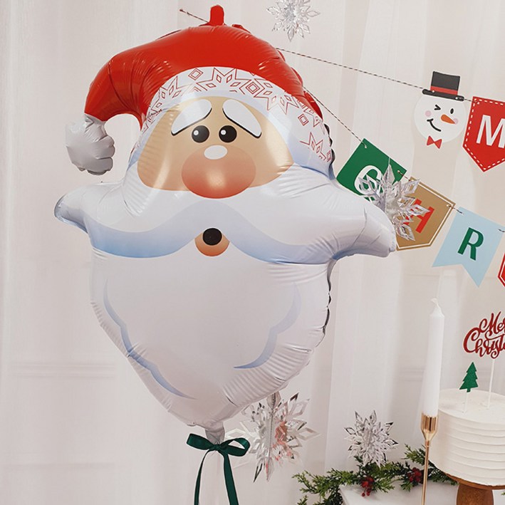 크리스마스 산타풍선 성탄절 홈파티 어린이집 유치원 교회 헬륨풍선 은박풍선 6905332365