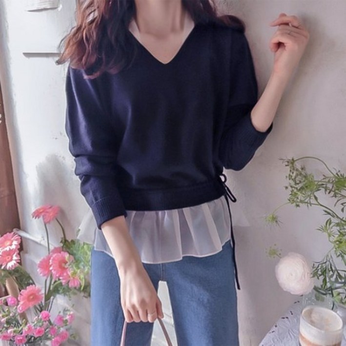 리린 앤비유 러브배색 부드런 스카프세트 니트 2790589