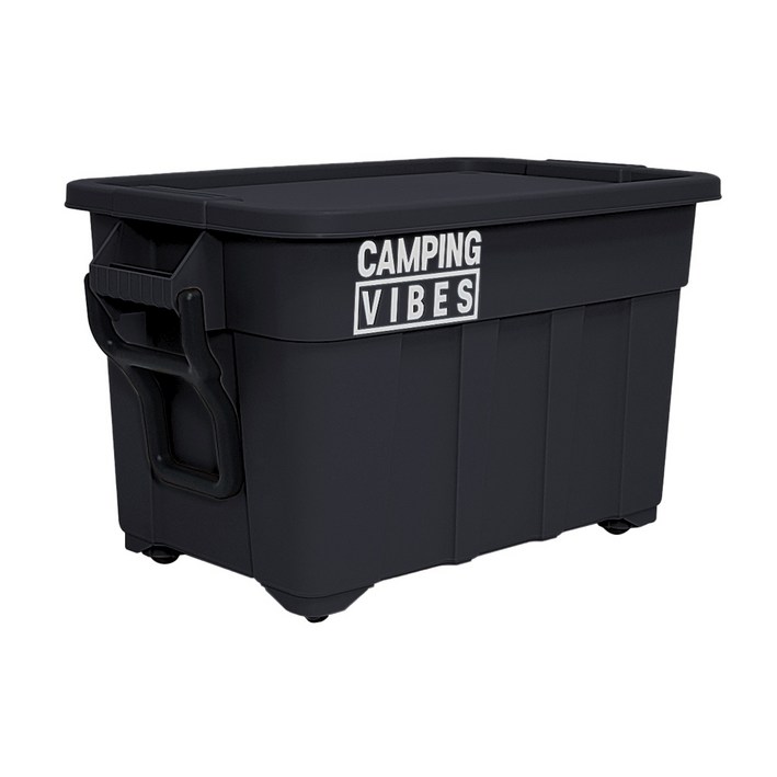 캠핑바이브스 멀티카고박스 기본구성 캠핑박스 토트박스, 1단, 1개, 블랙