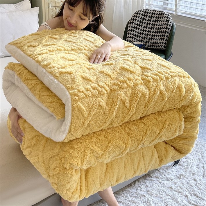 SINNO 한 겨울 따뜻한 부드러운 양털 캐시미어 극세사 차렵이불
