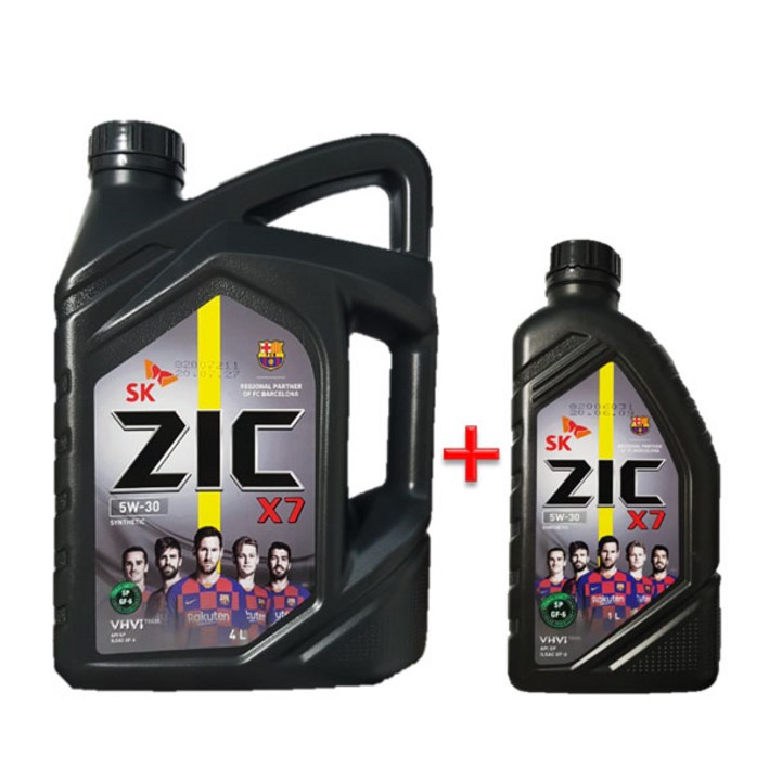 ZIC X7 5W30 SP 4L 1개  1L 가솔린 엔진오일, 1개,  지크 X7 5W30 4L 1개1L1개