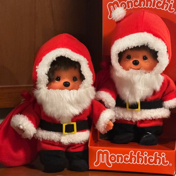 일본 정품 한정판 몬치치 크리스마스 산타 인형, 1개, 크리스마스, 20cm