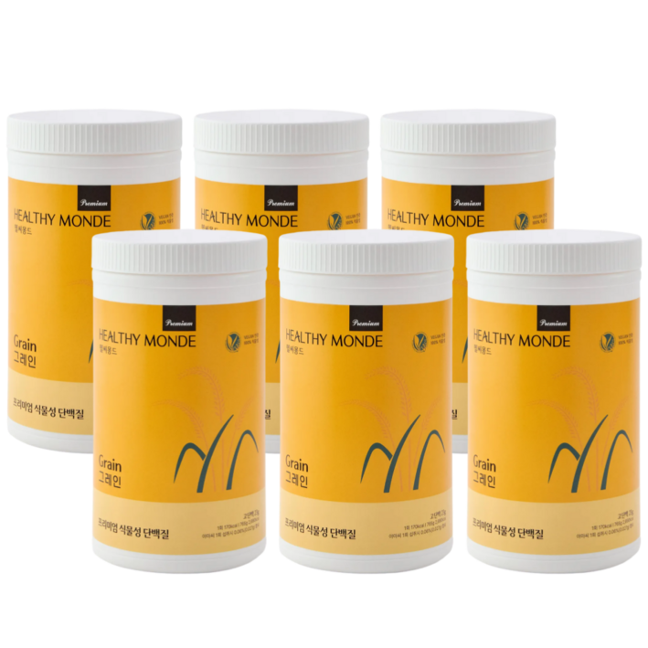 헬씨몽드 국가대표 선수들이 섭취하는 식물성 단백질 그레인, 765g, 6개