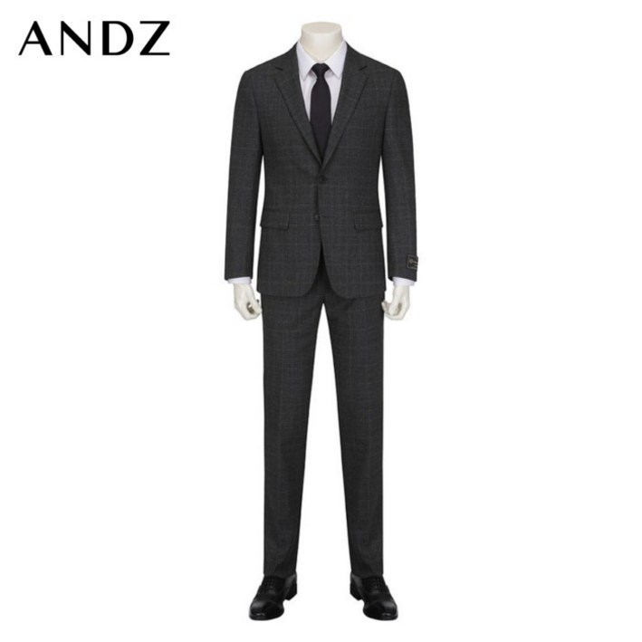 백화점 앤드지 남자 브라운 차콜 쉐도우 체크 패턴 울 스판 정장 셋업 BJD3SB31103 248854
