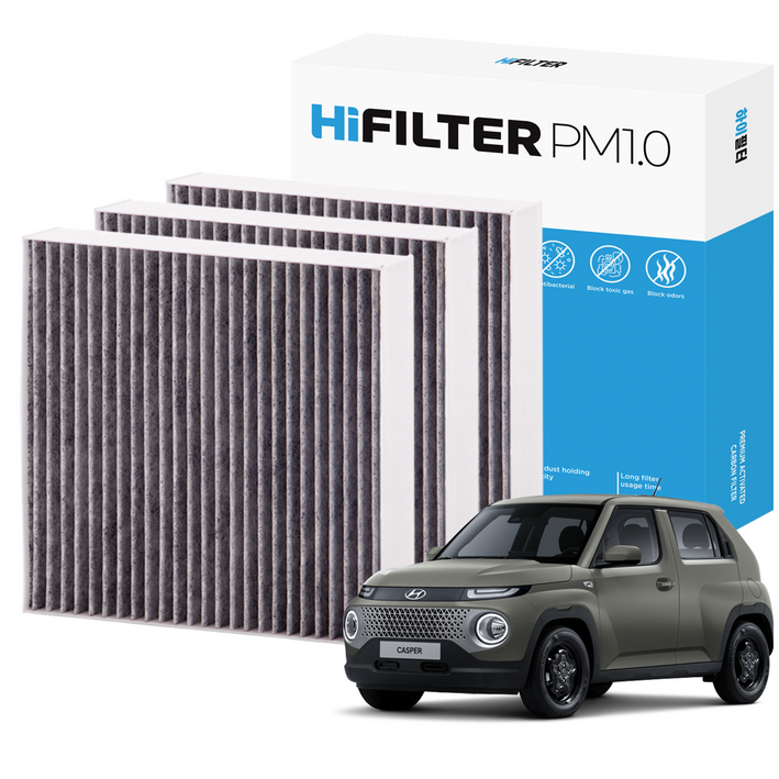 2+1 하이필터 PM 0.3 활성탄 자동차 에어컨 필터 현대 캐스퍼