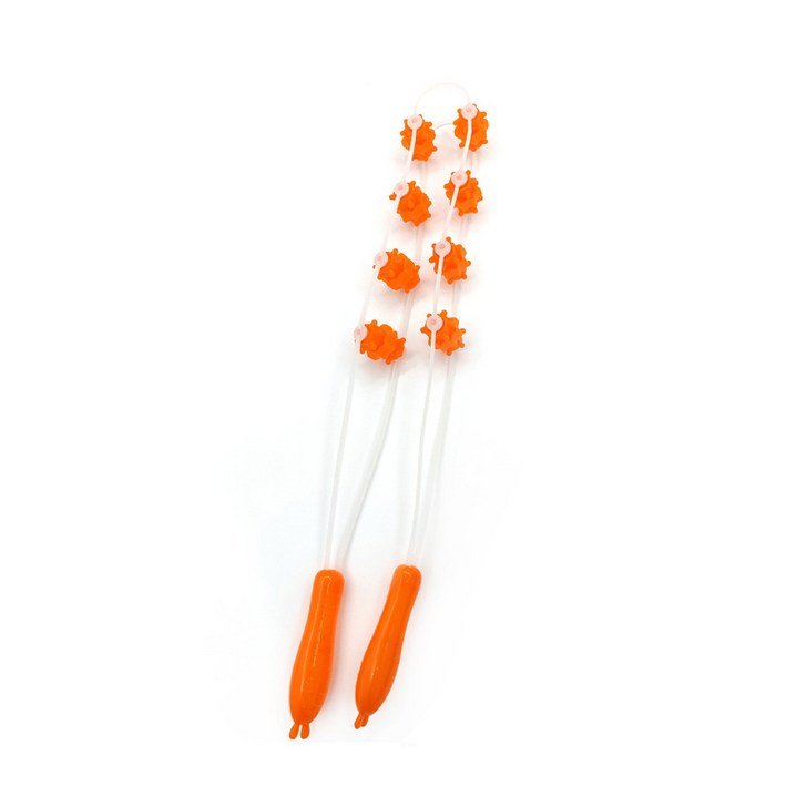 주니로와 디톡 전신줄 안마기 등 바디괄사 롤러 마사지 등안마기, 오렌지(하드), 1개