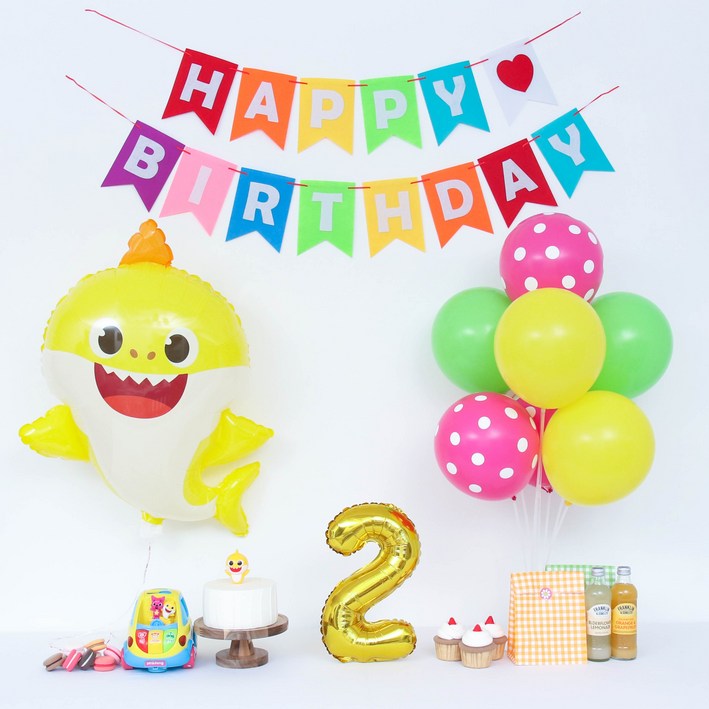 이벤트홀릭 아기상어 풍선 생일파티세트