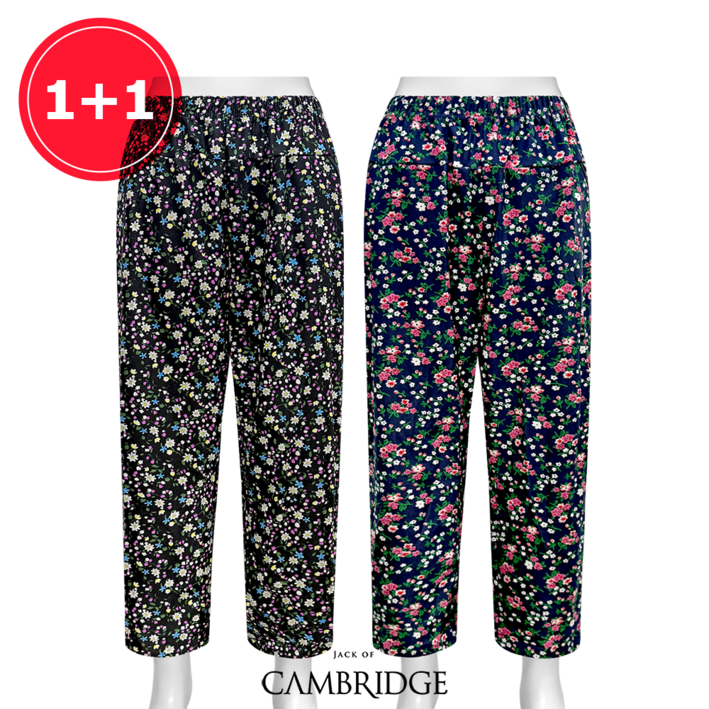 잭오브캠브릿지 여성용 간절기 엄마 쿨바지 몸빼바지 꽃바지 빅사이즈
