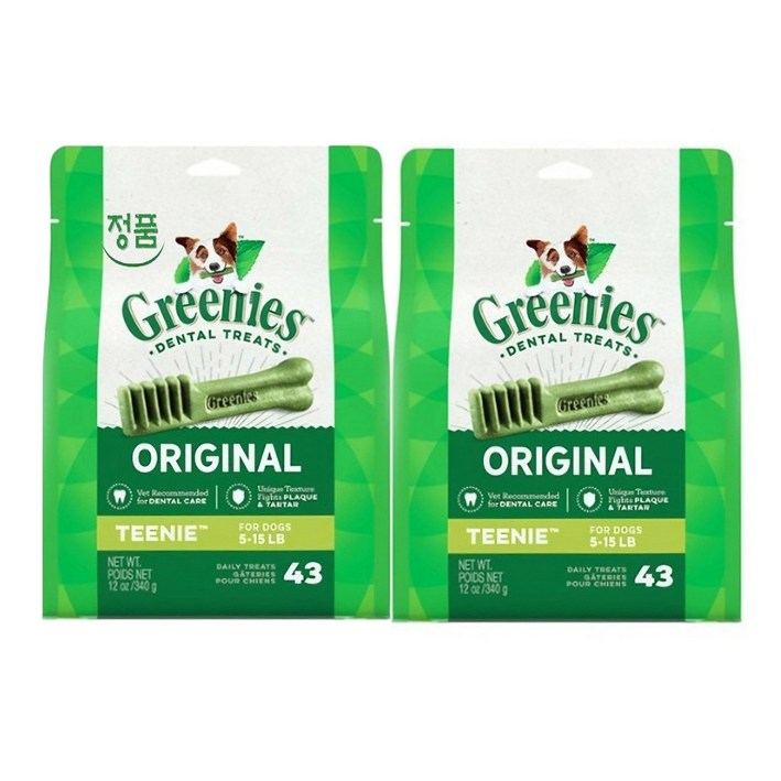 Greenise그리니즈 오리지널 43p x 2팩(티니), 오리지널티니, 340g, 2개
