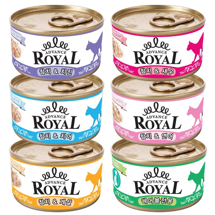 로얄 어드밴스 캔 콤보 고양이 캔 간식 통조림, 85g, 72개, 어드밴스 로얄 캔 콤보