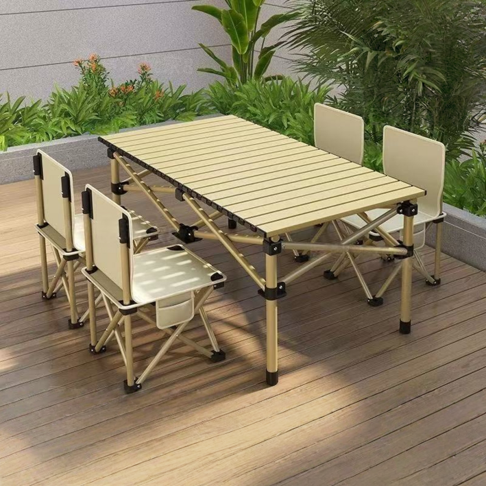 접이식 4인 캠핑 롤 테이블 의자 세트 노점 영업용 휴대용 캠핑테이블 낚시 캠핑 테이블 의자