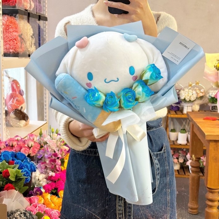정품 라프티플레르 산리오빼빼로인형 인형꽃다발 초코과자 빼빼로데이 선물 꽃다발