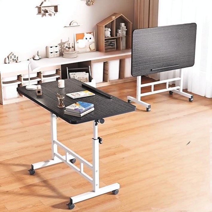 Anystar 이동식 접이식 테이블 높이 조절 소파, 침대 사이드테이블